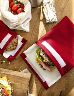 Pochettes Alimentaires En Tissu Pour Club Sandwich Et Encas - Collection Upcycling