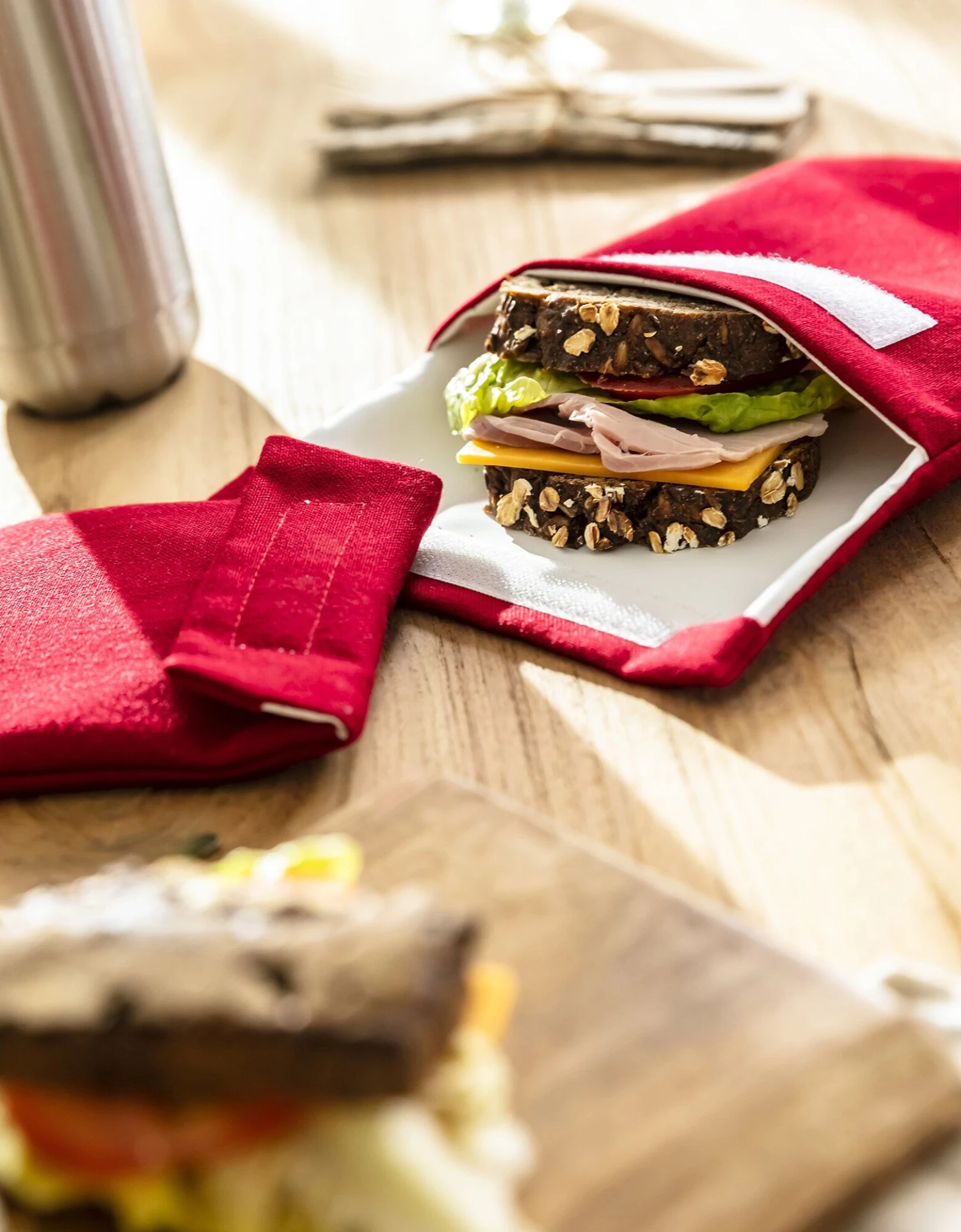 Pochettes Alimentaires En Tissu Pour Club Sandwich Et Encas - Collection Upcycling 3 Pochettes Alimentaires En Tissu Pour Club Sandwich Et Encas - Collection Upcycling – Image 3