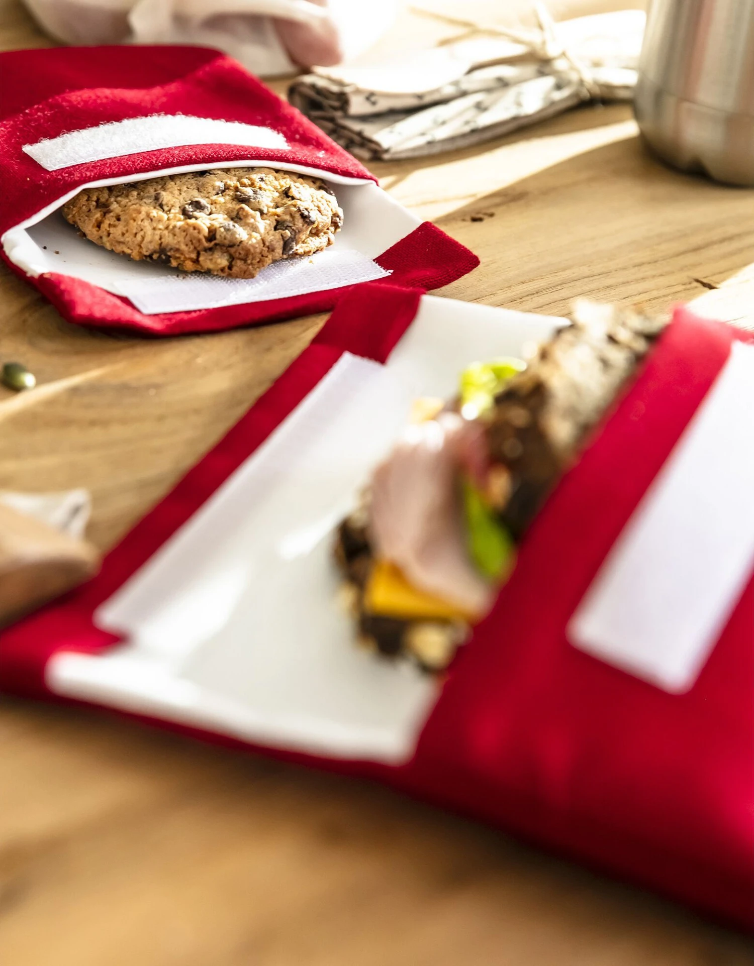 Pochettes Alimentaires En Tissu Pour Club Sandwich Et Encas - Collection Upcycling 5 Pochettes Alimentaires En Tissu Pour Club Sandwich Et Encas - Collection Upcycling – Image 5