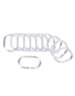 Anneaux De Douche Translucides - Lot De 12