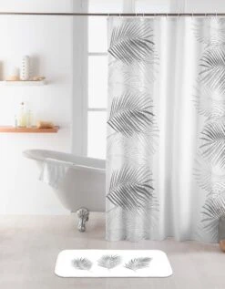 Rideau De Douche Imprimé Feuillage