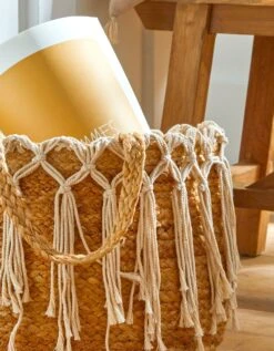 Panier Rond Jute Franges En Macramé -Maison Textiles Magasin 247017 C01 zoomx vue3