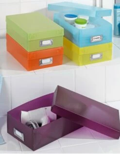 Boîte Chaussures Colorée étiquetée - Lot De 5