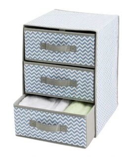 Cube 3 Tiroirs Tissu