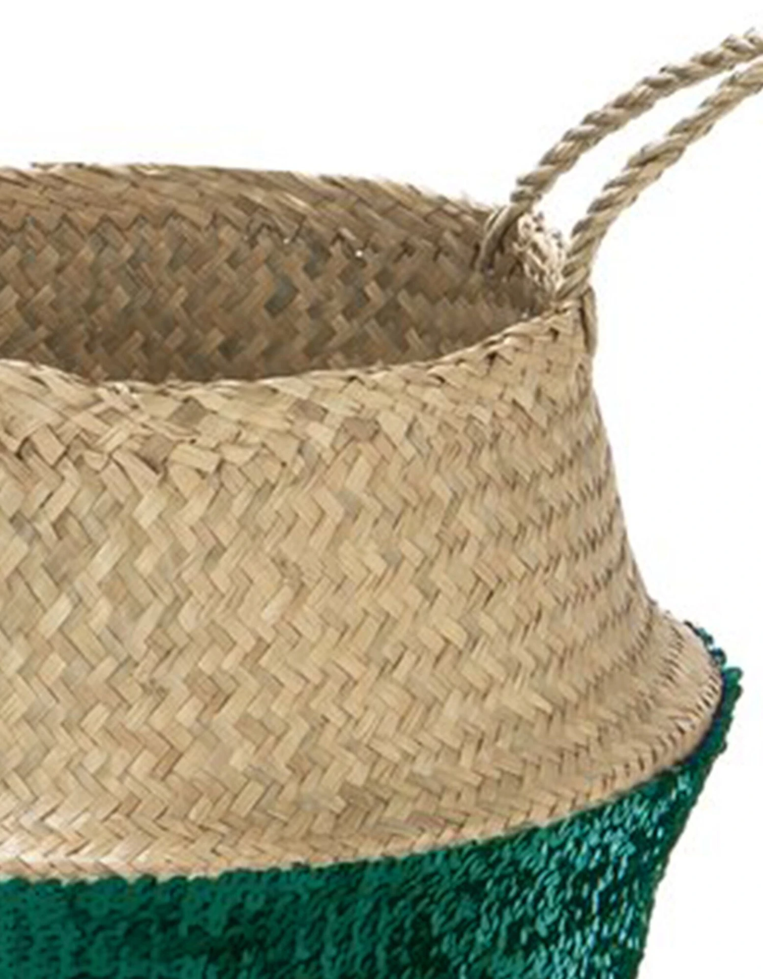 Panier De Rangement En Raphia Et Sequins 2 Panier De Rangement En Raphia Et Sequins – Image 2