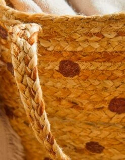 Panier Jute Tressé Naturel / Pois Cuivre 5 Panier Jute Tressé Naturel / Pois Cuivre -Maison Textiles Magasin 247099 C01 zoomx vue3