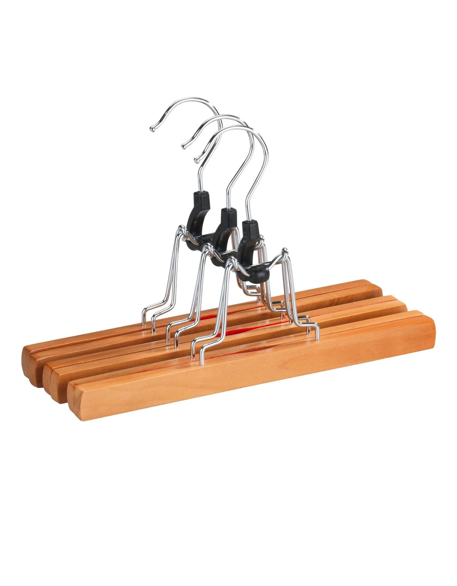 Lot De 3 Cintres Pour Pantalons En Bois Naturel 1 Lot De 3 Cintres Pour Pantalons En Bois Naturel