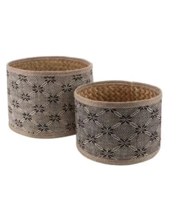 Panier Folk - Lot De 2 -Maison Textiles Magasin 247542 C01 zoomx vue3