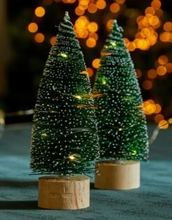 Lot De 2 Sapins Lumineux à Leds Vert