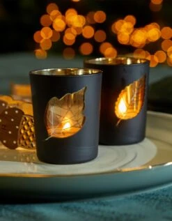 Lot De 2 Photophores En Verre