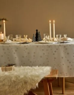 Lot De 4 Ronds De Serviette Renne En Porcelaine -Maison Textiles Magasin 249406 C01 zoomx vue5