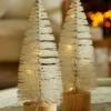 Lot De 2 Sapins Lumineux à Leds Blanc