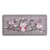 Tapis Cuisine Gris Imprimé Chouettes