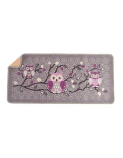 Tapis Cuisine Gris Imprimé Chouettes -Maison Textiles Magasin 291007 C01 zoomx vue3