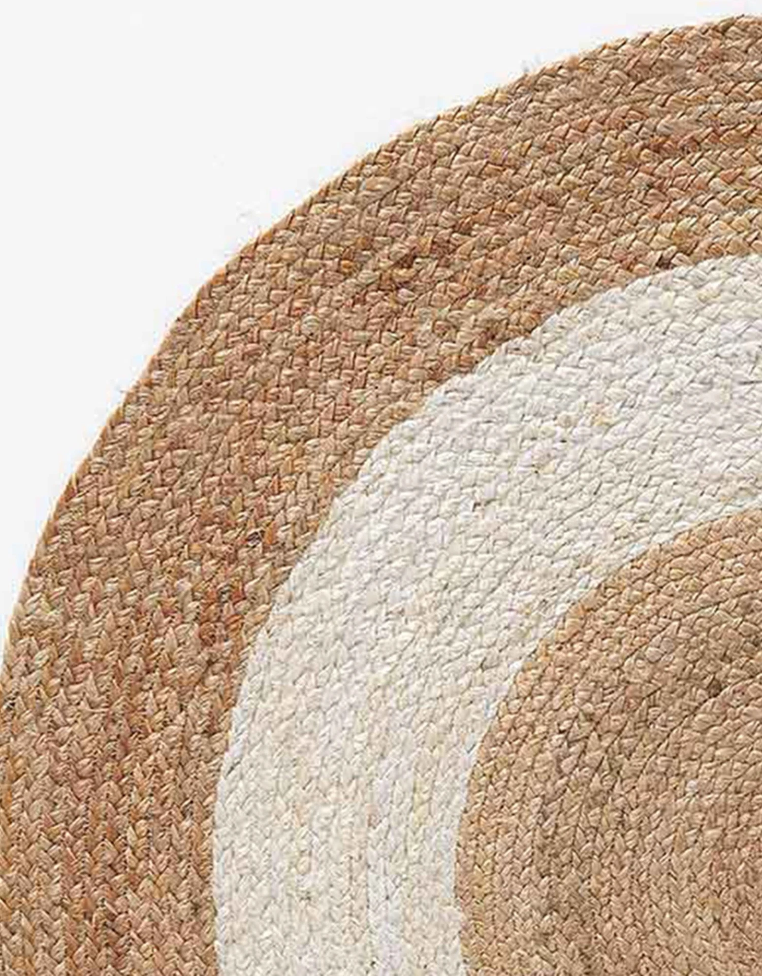 Tapis Rond Bicolore Blanc En Jute 3 Tapis Rond Bicolore Blanc En Jute – Image 3