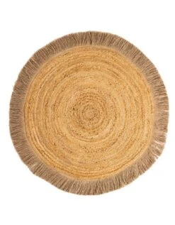 Tapis Rond Jute Naturelle à Franges -Maison Textiles Magasin 291045 C01 zoomx vue3