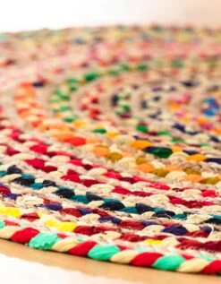 Tapis Rond En Jute Et Coton -Maison Textiles Magasin 291074 C01 zoomx vue5