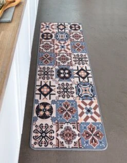 Tapis Cuisine Motif Carreaux De Ciment