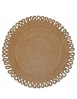 Tapis Rond Jute Naturelle Contour Bouclette -Maison Textiles Magasin 291110 C01 zoomx vue4