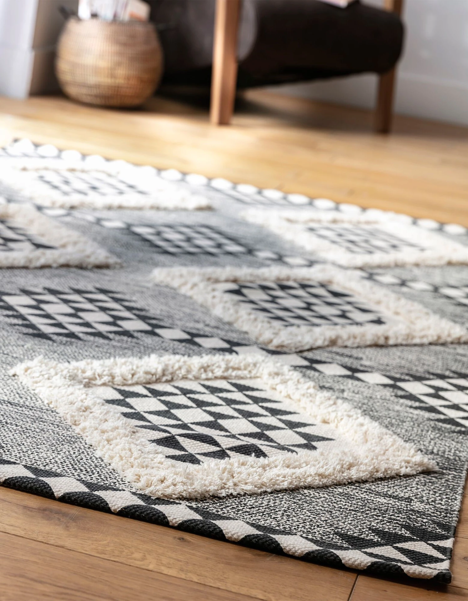 Tapis Imprimé Tufté Eko Noir/naturel 2 Tapis Imprimé Tufté Eko Noir/naturel – Image 2