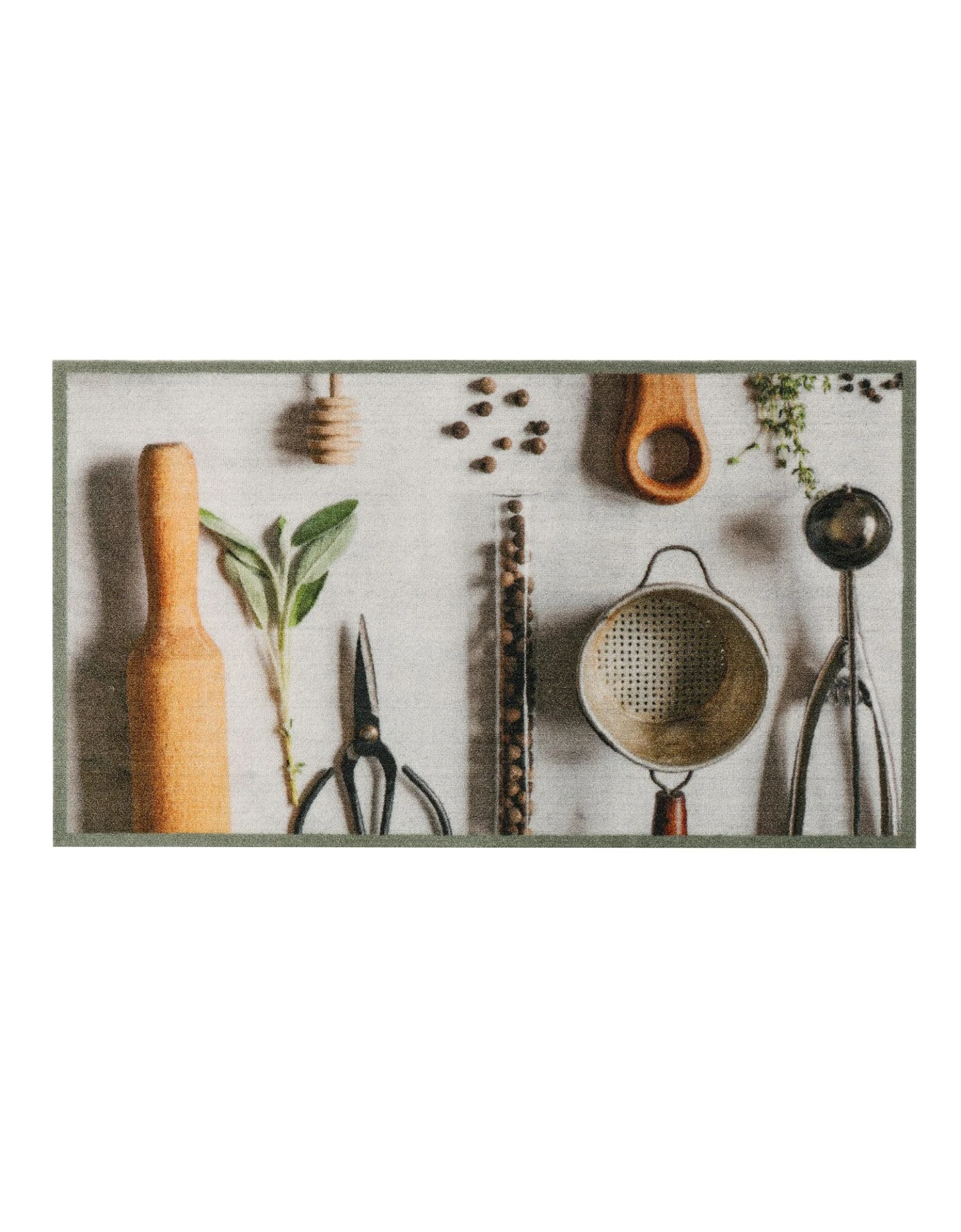 Tapis De Cuisine Velours Photo-impression Ustensiles 1 Tapis De Cuisine Velours Photo-impression Ustensiles