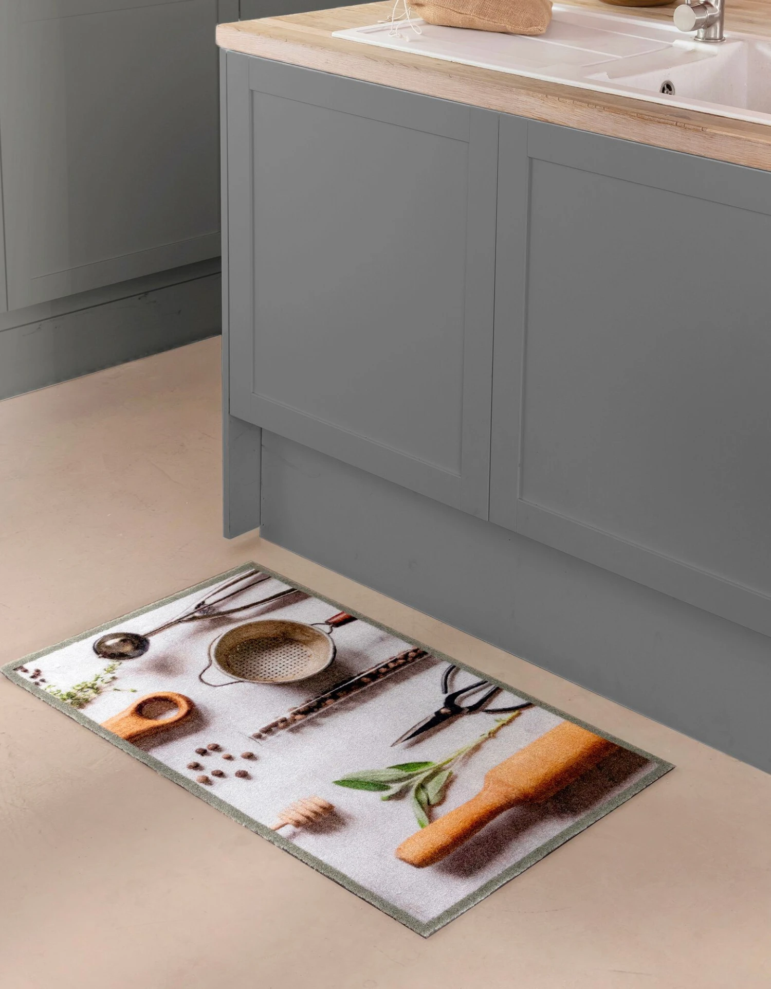 Tapis De Cuisine Velours Photo-impression Ustensiles 2 Tapis De Cuisine Velours Photo-impression Ustensiles – Image 2