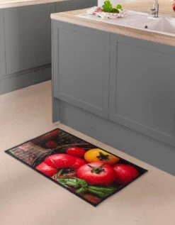 Tapis De Cuisine Velours Motif Tomates