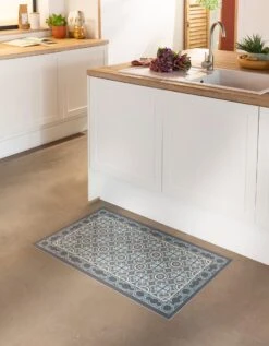 Tapis Vinyle Effet Carreaux De Ciment