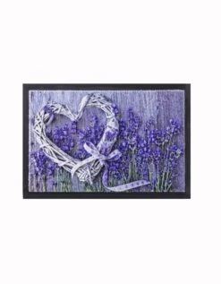 Tapis Anti-poussière Imprimé Coeur Lavande