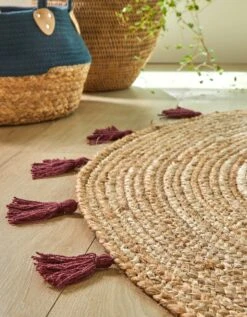 Tapis Jute Finition Pompons - Rond -Maison Textiles Magasin 291253 C01 zoomx vue3