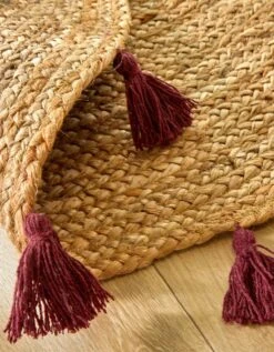 Tapis Jute Finition Pompons - Rond -Maison Textiles Magasin 291253 C01 zoomx vue4