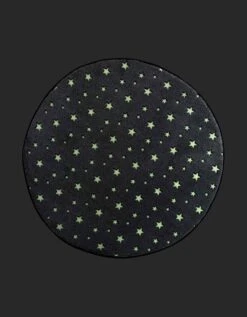 Tapis Flanelle Imprimé étoiles Phosphorescentes - Rond -Maison Textiles Magasin 291259 C01 zoomx vue4