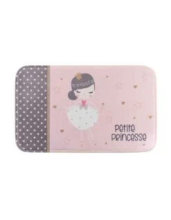 Tapis Enfant Velours Imprimé Princesse étoiles - Rectangulaire