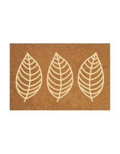 Paillasson Coco Imprimé Feuilles - Rectangulaire