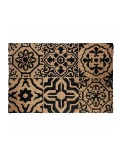 Paillasson Coco Imprimé Carreaux Ciment - Rectangulaire