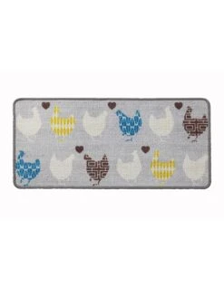 Tapis Cuisine Motif Poules Et Coeurs -Maison Textiles Magasin 291460 C01 zoomx vue3