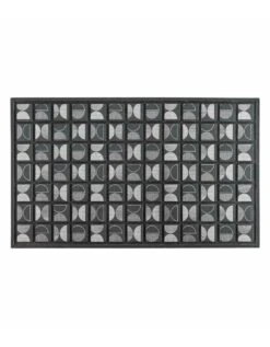 Tapis D'entrée Rectangulaire, Motif Graphique Reliefé