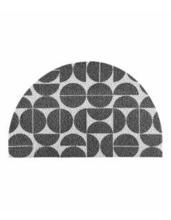 Tapis D'entrée Demi Lune, Motif Géométrique