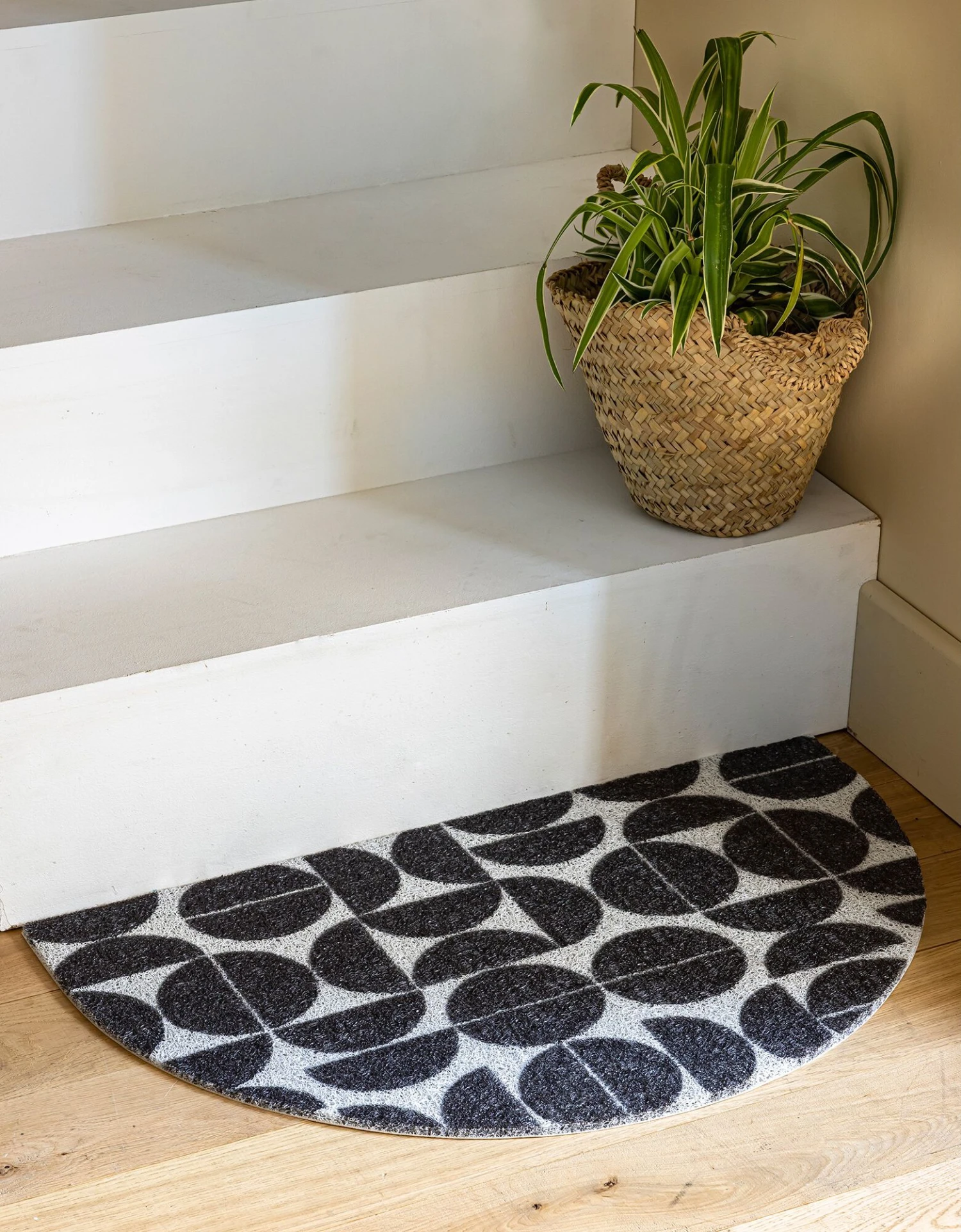 Tapis D'entrée Demi Lune, Motif Géométrique 2 Tapis D'entrée Demi Lune, Motif Géométrique – Image 2