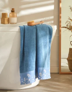 Éponge Coton Bouclette 420 G/m2 Liteau Motif Floral