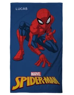 Drap De Plage Enfant Spiderman Personnalisé éponge Velours Coton - 320g/m2
