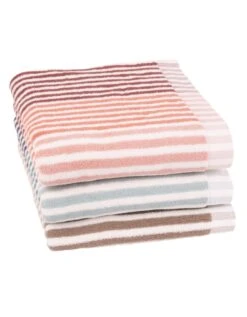 Serviette éponge Coton Rayure Camaïeu - 500g/m² 5 Serviette éponge Coton Rayure Camaïeu - 500g/m² -Maison Textiles Magasin 300196 C03 zoomx vue3