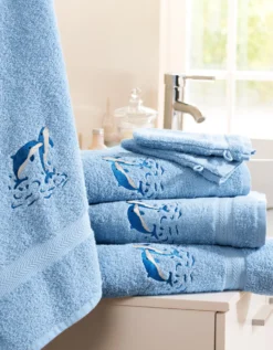 Éponges Brodées Dauphins Colombine® - Lot