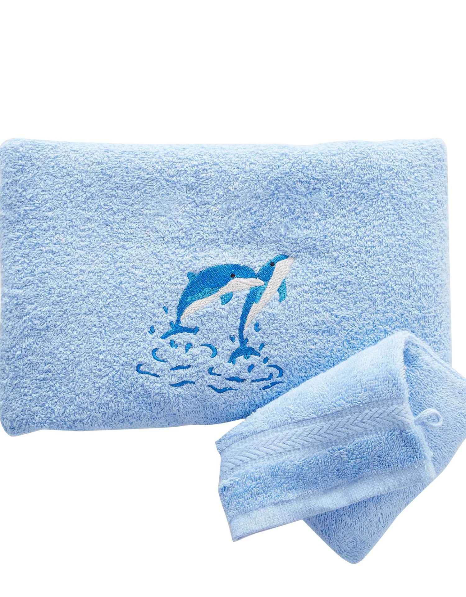 Éponges Brodées Dauphins Colombine® - Lot 2 Éponges Brodées Dauphins Colombine® - Lot – Image 2