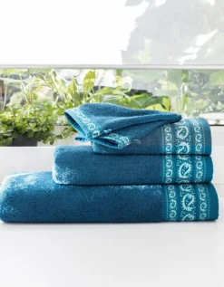 Éponge Bouclette 420 G/m² Liteau Imprimé Cachemire