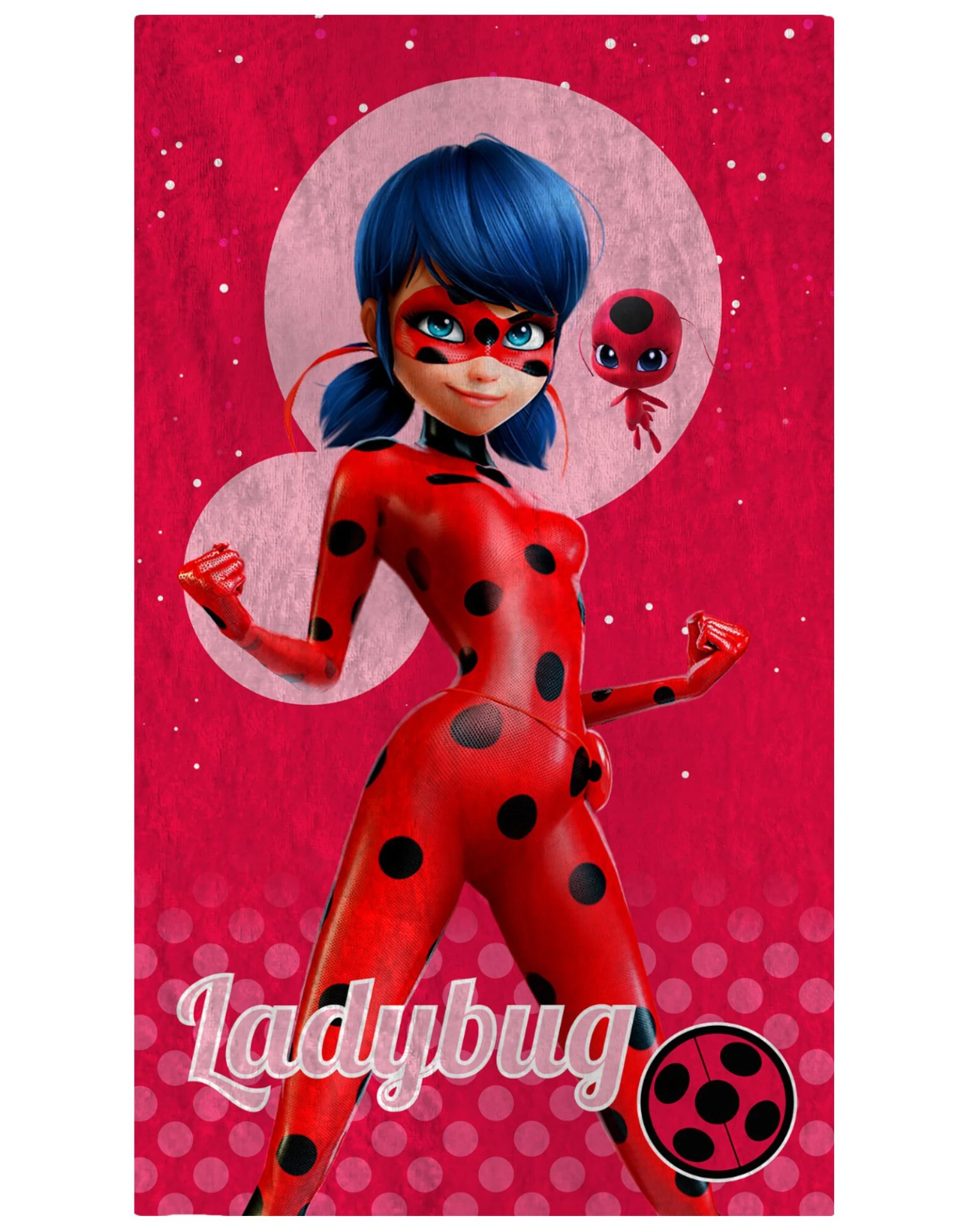 Drap De Bain Miraculous® Ladybug - éponge Velours 320g/m2 1 Drap De Bain Miraculous® Ladybug - éponge Velours 320g/m2