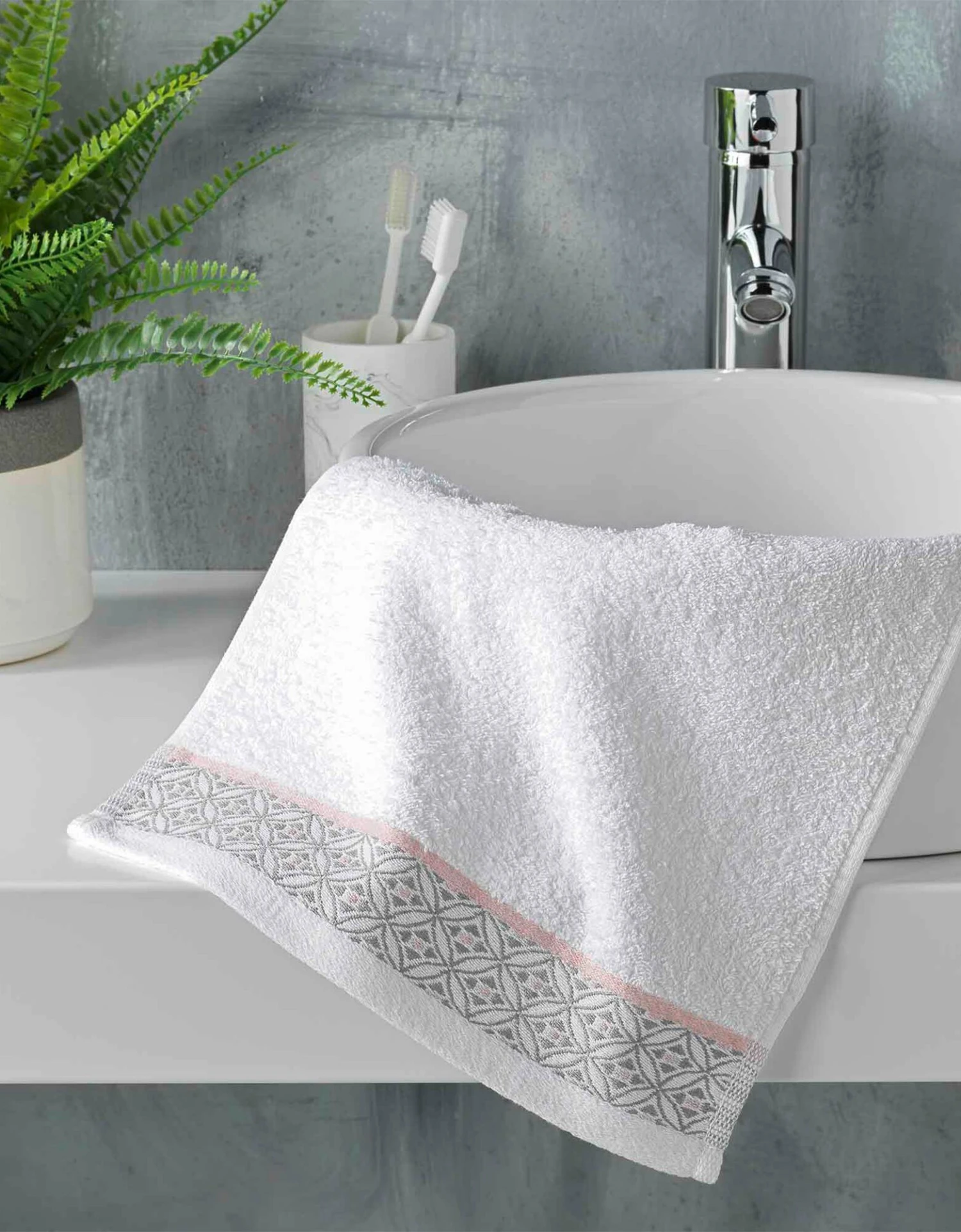 Éponge Coton Liteau Imprimé Mosaïque - 450g/m² 2 Éponge Coton Liteau Imprimé Mosaïque - 450g/m² – Image 2