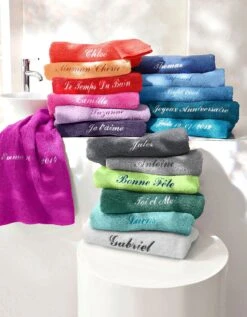 Serviette éponge Personnalisable Confort Moelleux -Maison Textiles Magasin 300712 C01 zoomx vue6