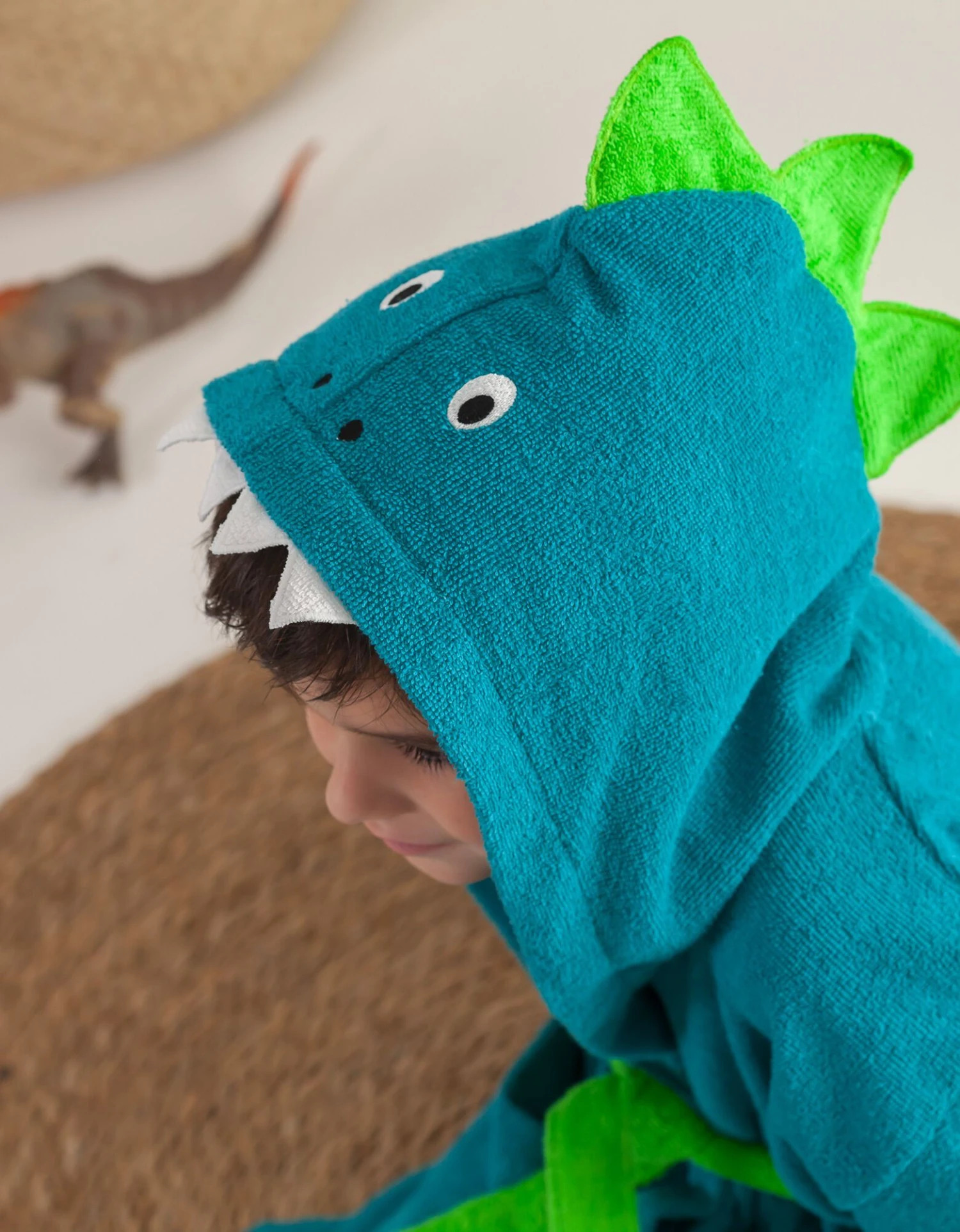 Peignoir De Bain Personnalisable à Capuche Dinosaure 1 Peignoir De Bain Personnalisable à Capuche Dinosaure