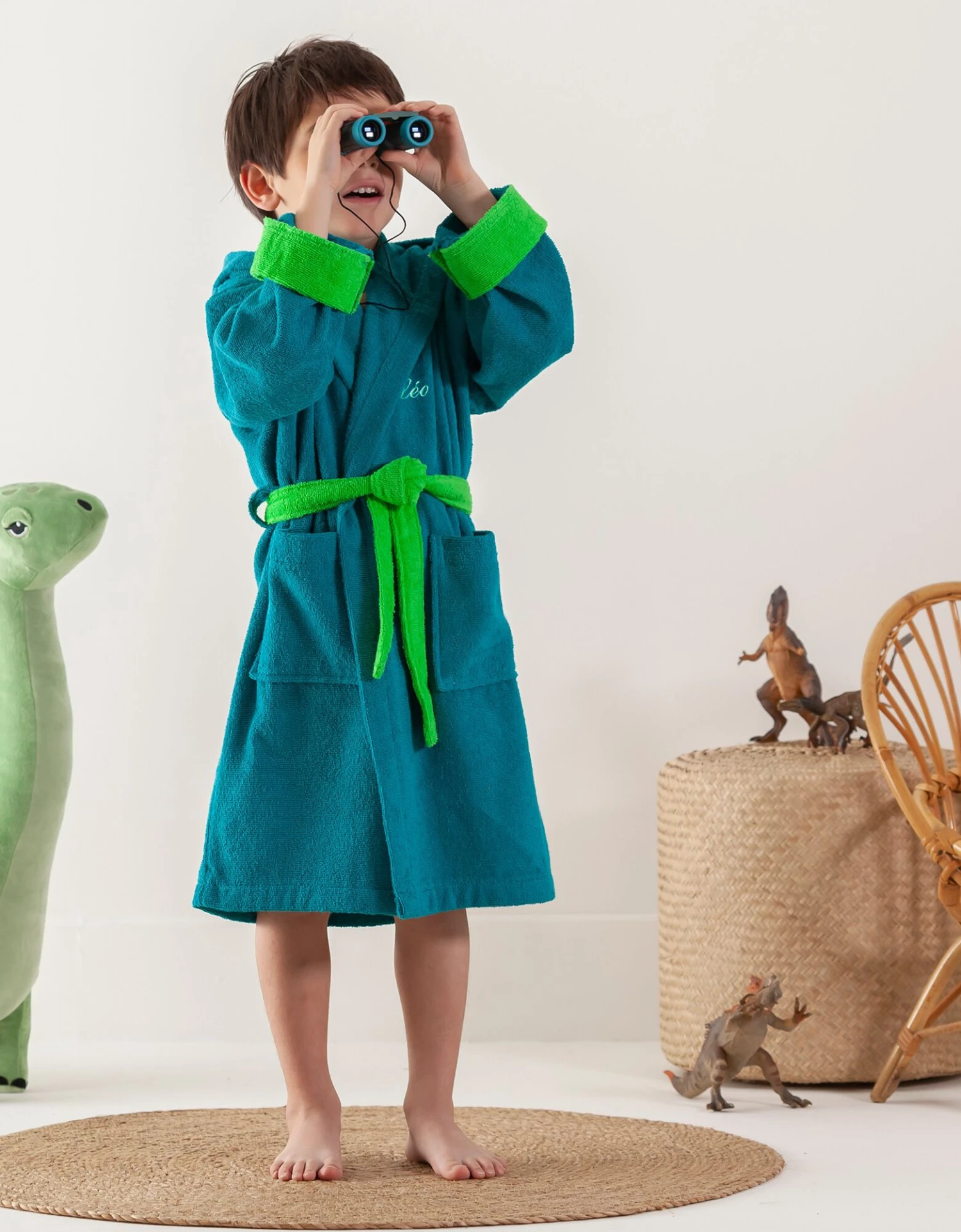 Peignoir De Bain Personnalisable à Capuche Dinosaure 3 Peignoir De Bain Personnalisable à Capuche Dinosaure – Image 3